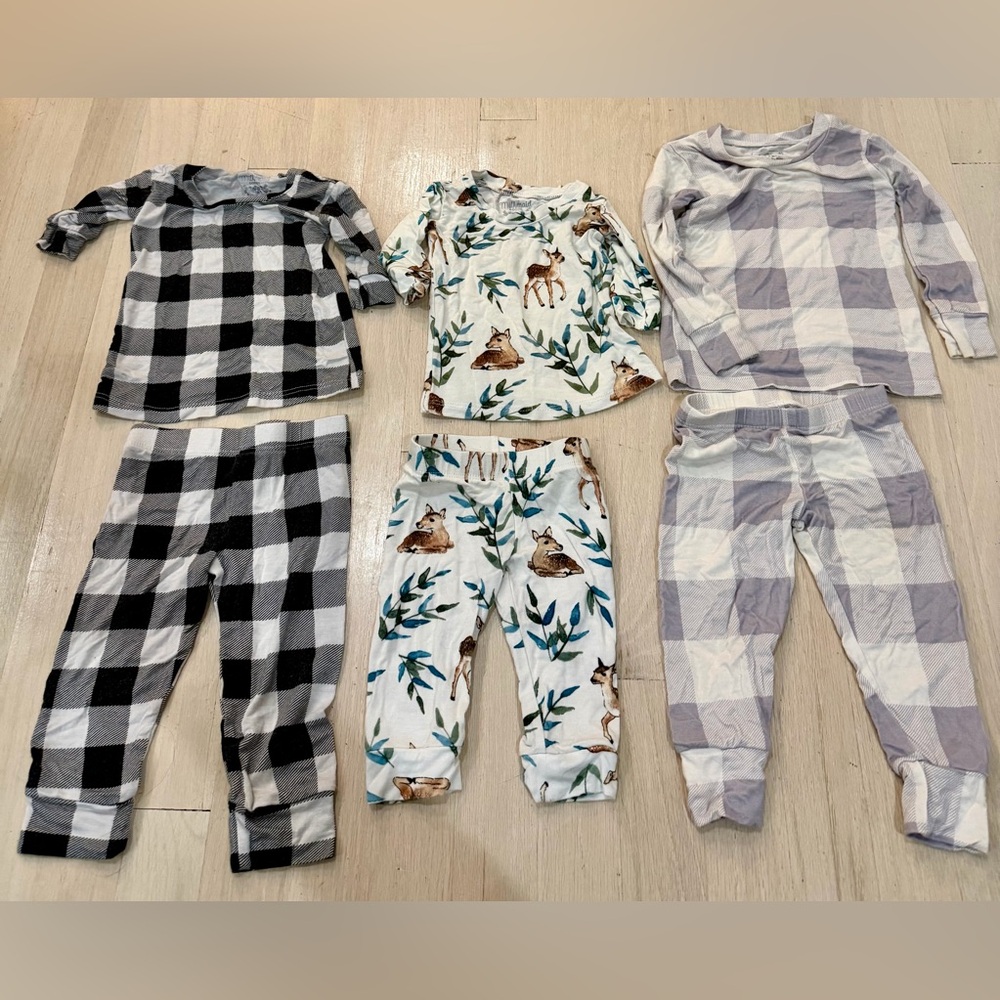 Set of 3 Baby Pajama Outfits - Milk Maid brand